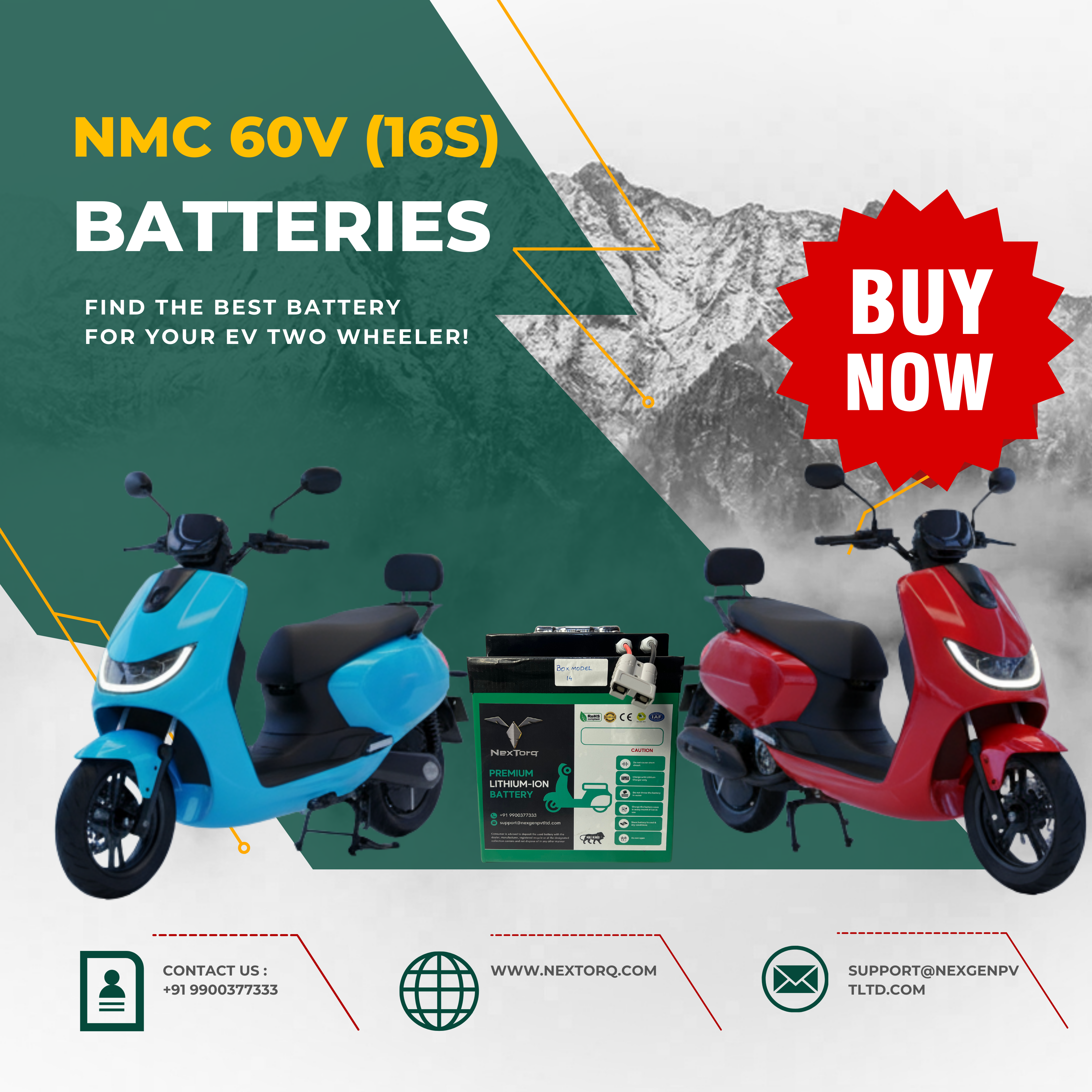 NMC 60V (16S) BATTERIES