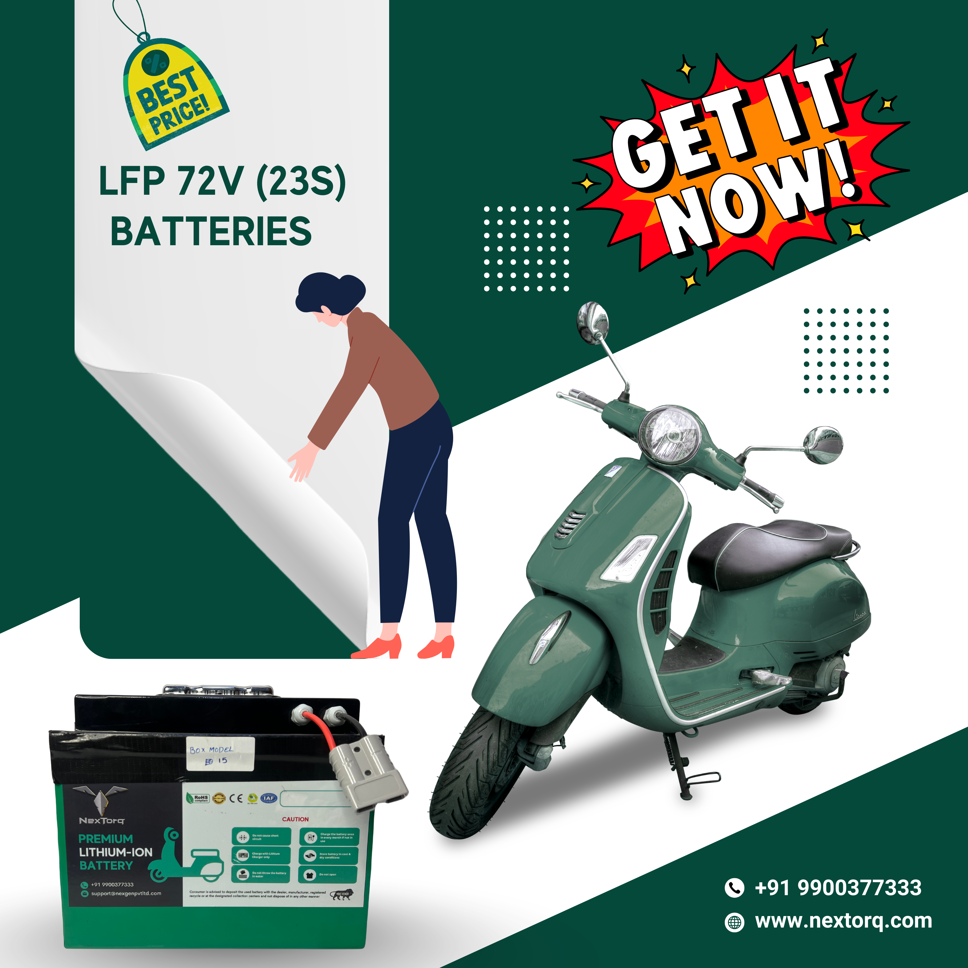 LFP 72V (23S) BATTERIES
