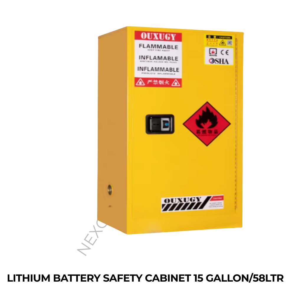 LITHIUM BATTERY SAFETY CABINET 15 GALLON/58LTR