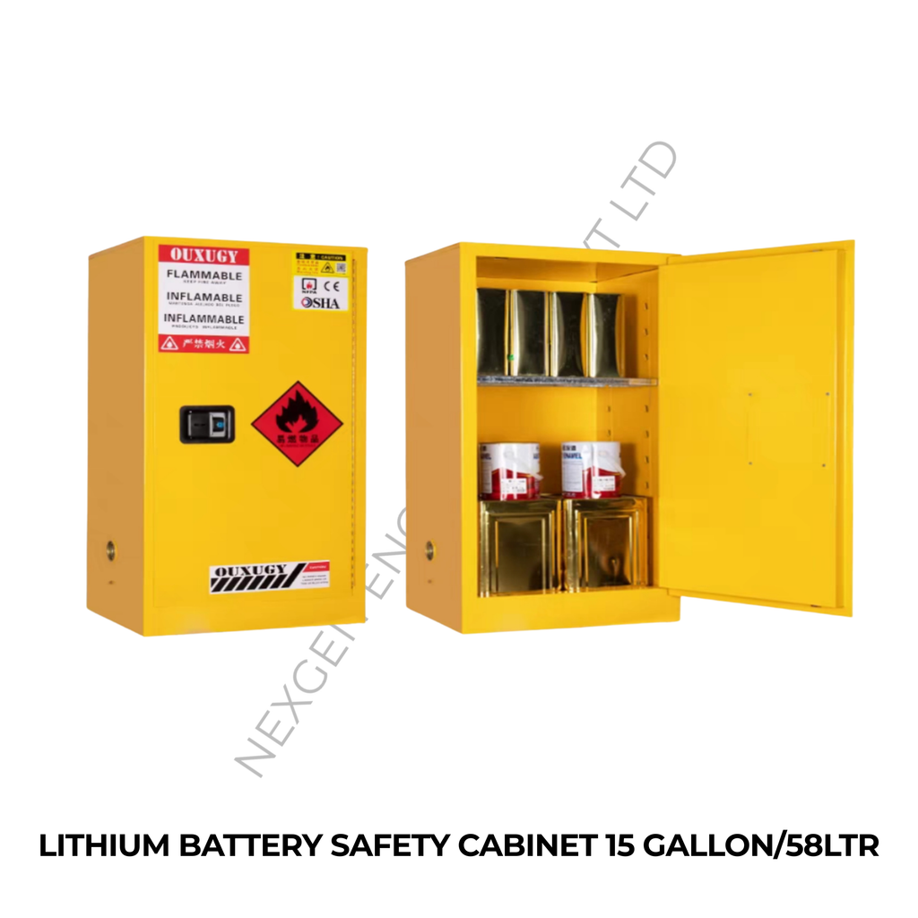 LITHIUM BATTERY SAFETY CABINET 15 GALLON/58LTR