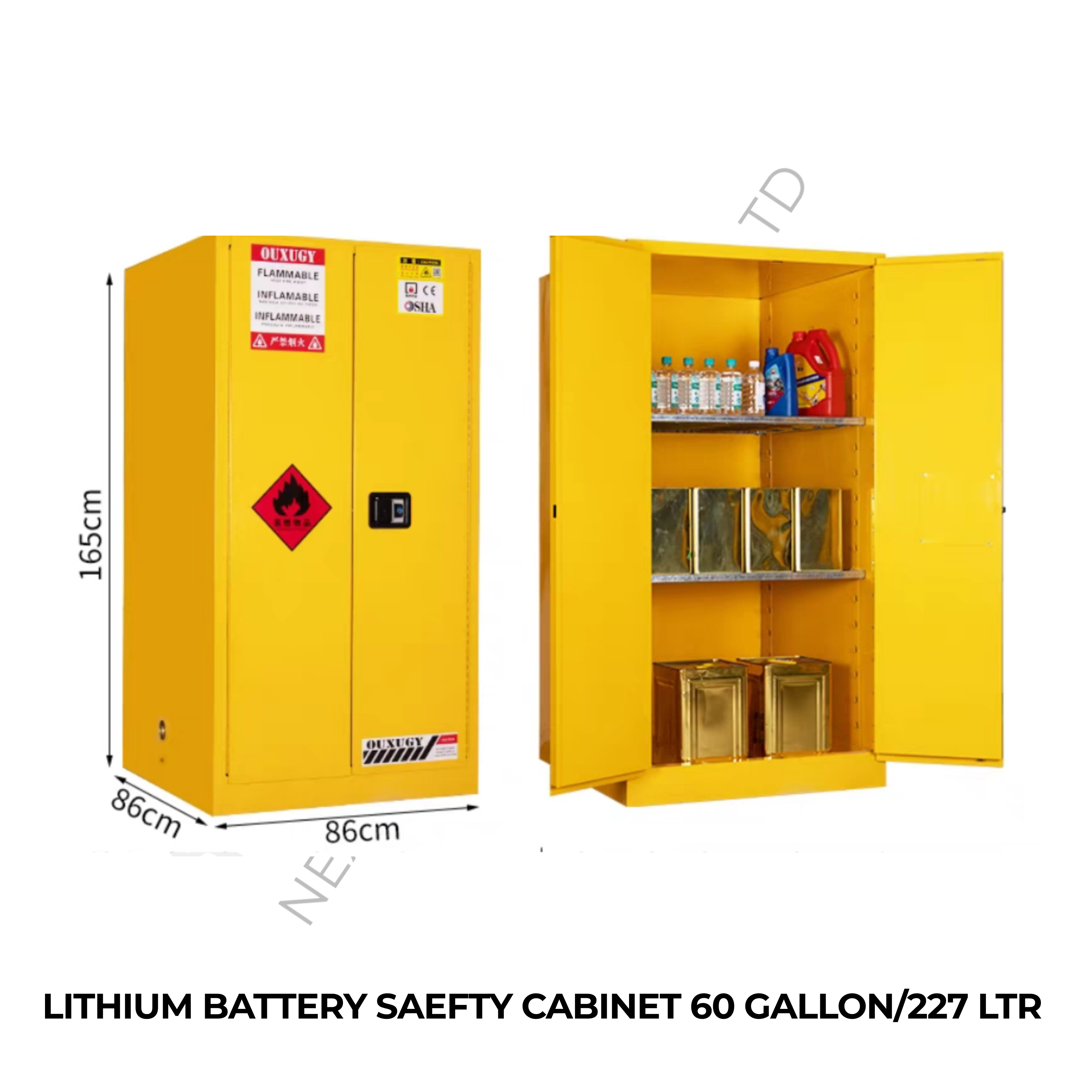 LITHIUM BATTERY SAEFTY CABINET 60 GALLON/227 LTR