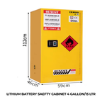 LITHIUM BATTERY SAEFTY CABINET 4 GALLON/15 LTR