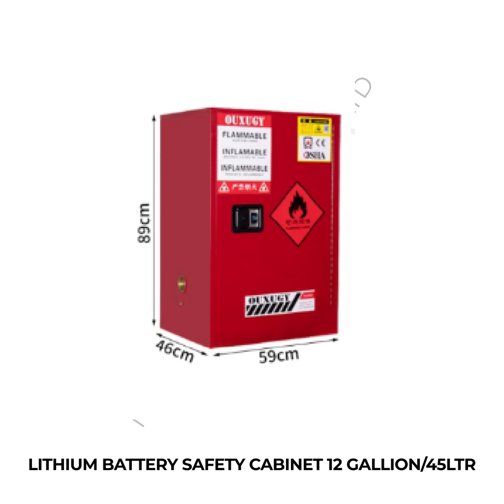 LITHIUM BATTERY SAFETY CABINET 12 GALLION/45LTR