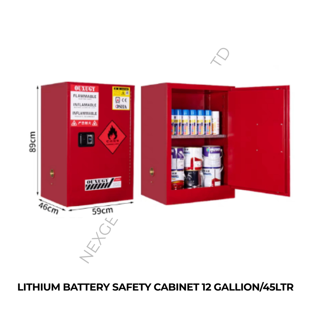 LITHIUM BATTERY SAFETY CABINET 12 GALLION/45LTR
