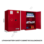 LITHIUM BATTERY SAFETY CABINET 90 GALLON/340LTR