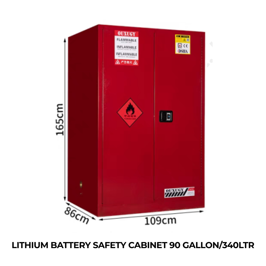 LITHIUM BATTERY SAFETY CABINET 90 GALLON/340LTR