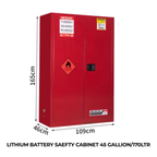 LITHIUM BATTERY SAEFTY CABINET 45 GALLION/170LTR