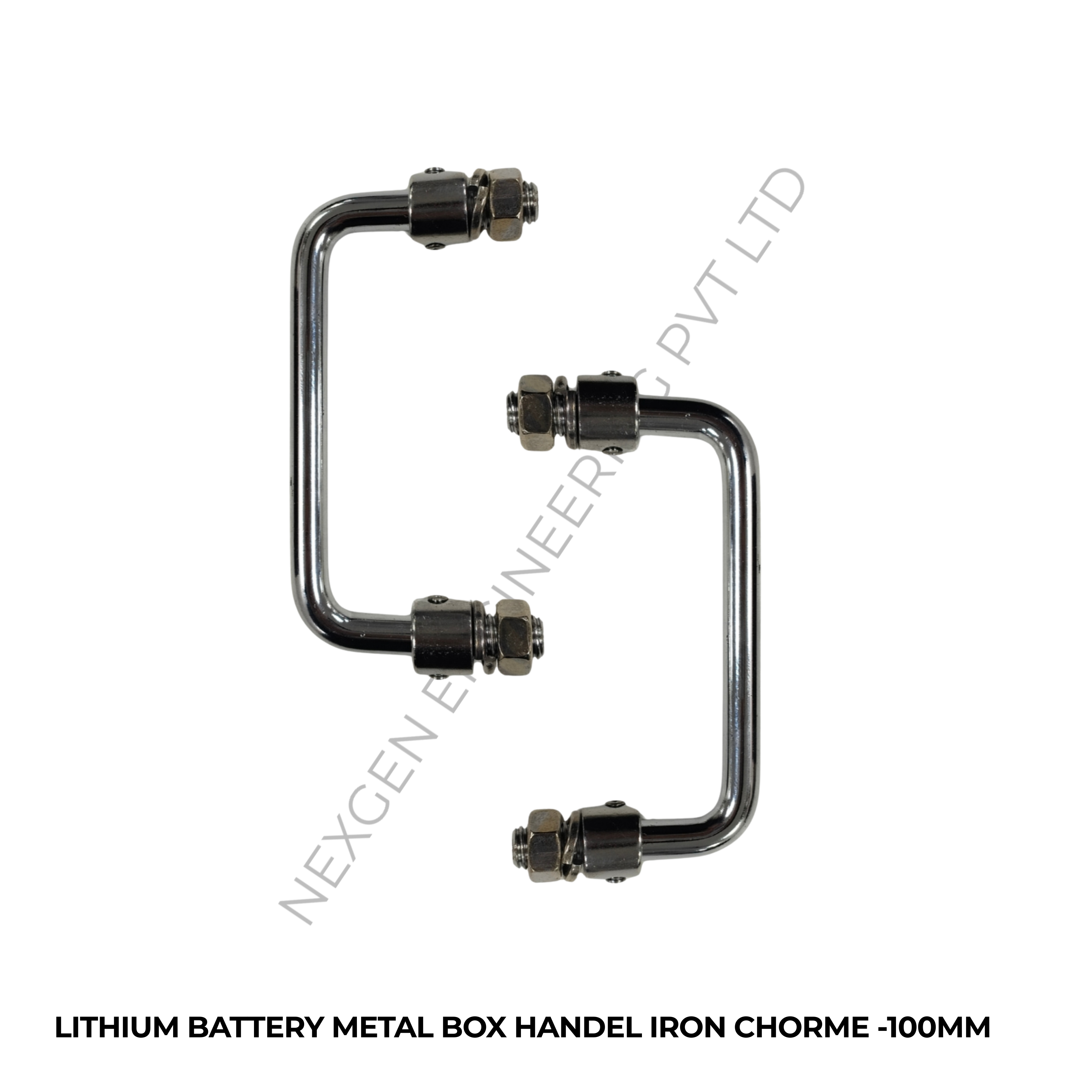 LITHIUM BATTERY METAL BOX HANDEL IRON CHORME -100MM