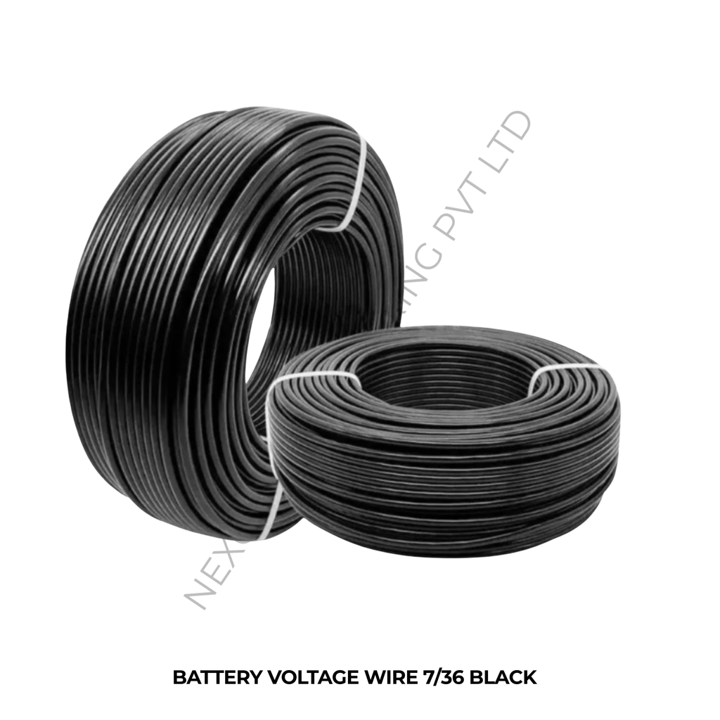 BATTERY VOLTAGE WIRE 7/36 BLACK