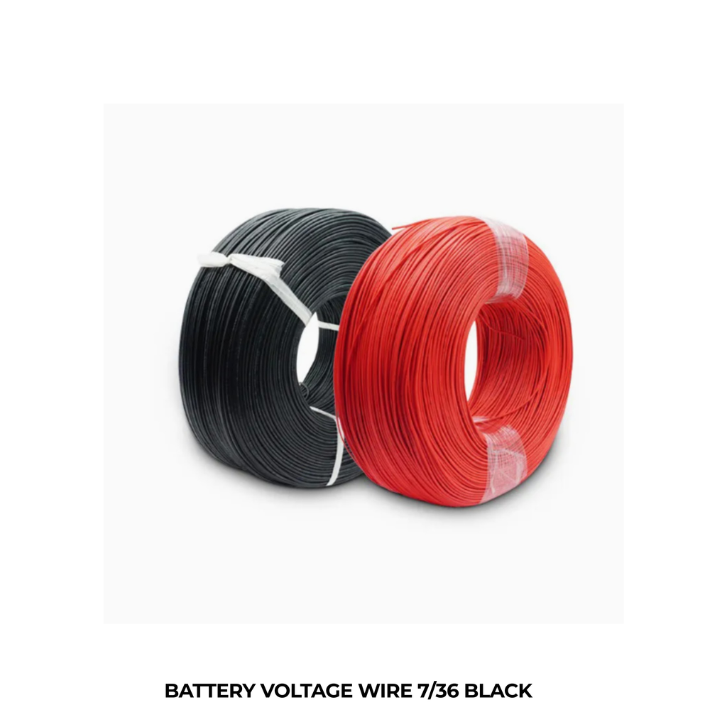 BATTERY VOLTAGE WIRE 7/36 BLACK
