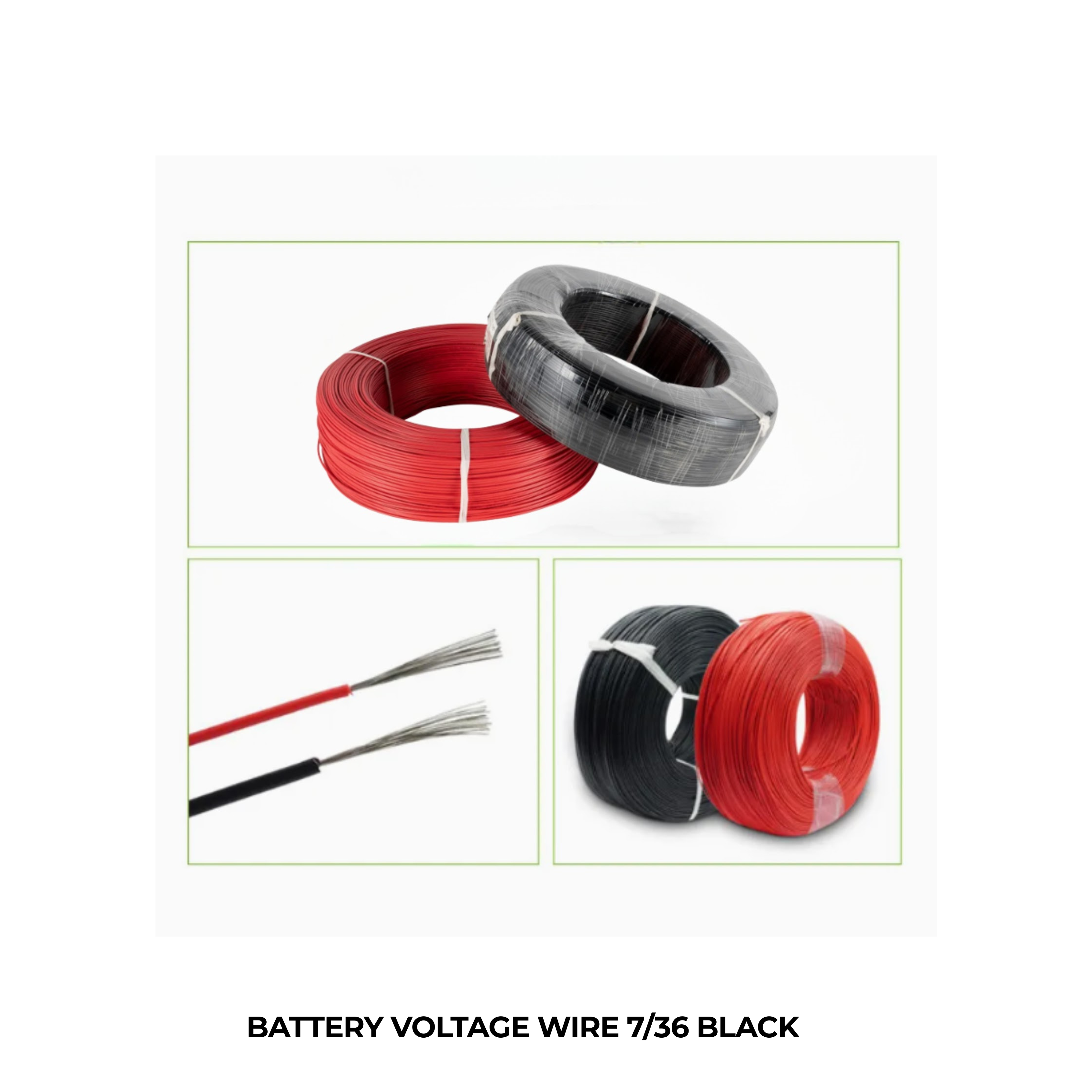 BATTERY VOLTAGE WIRE 7/36 BLACK
