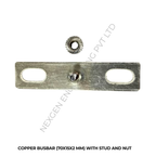 COPPER BUSBAR (70X15X2 MM) WITH STUD AND NUT