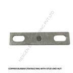 COPPER BUSBAR (70X15X2 MM) WITH STUD AND NUT