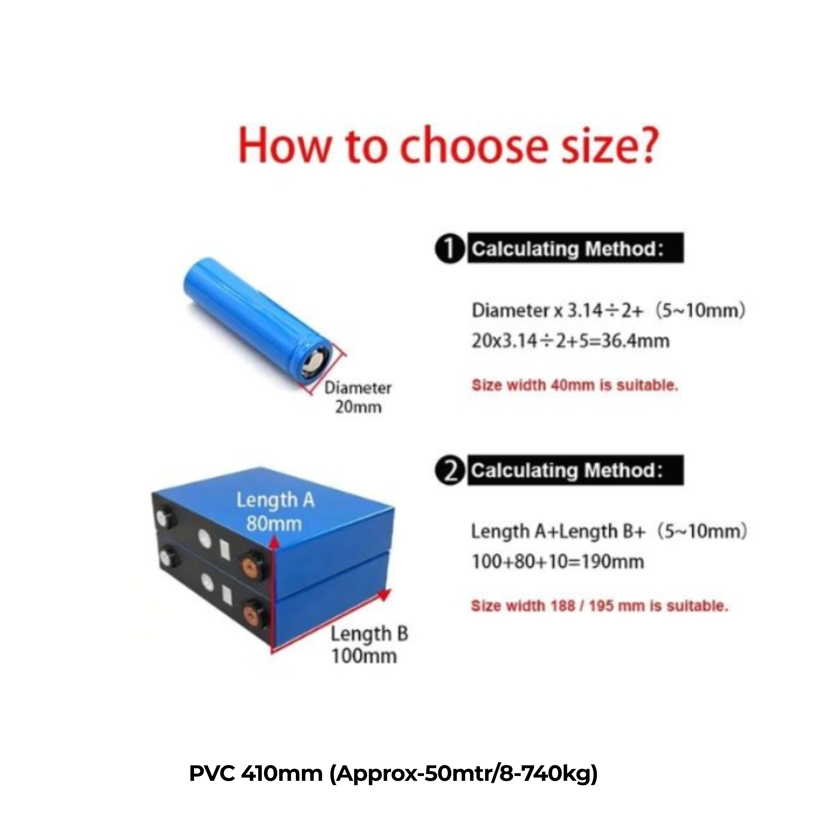 PVC 410mm (Approx-50mtr/8-740kg)