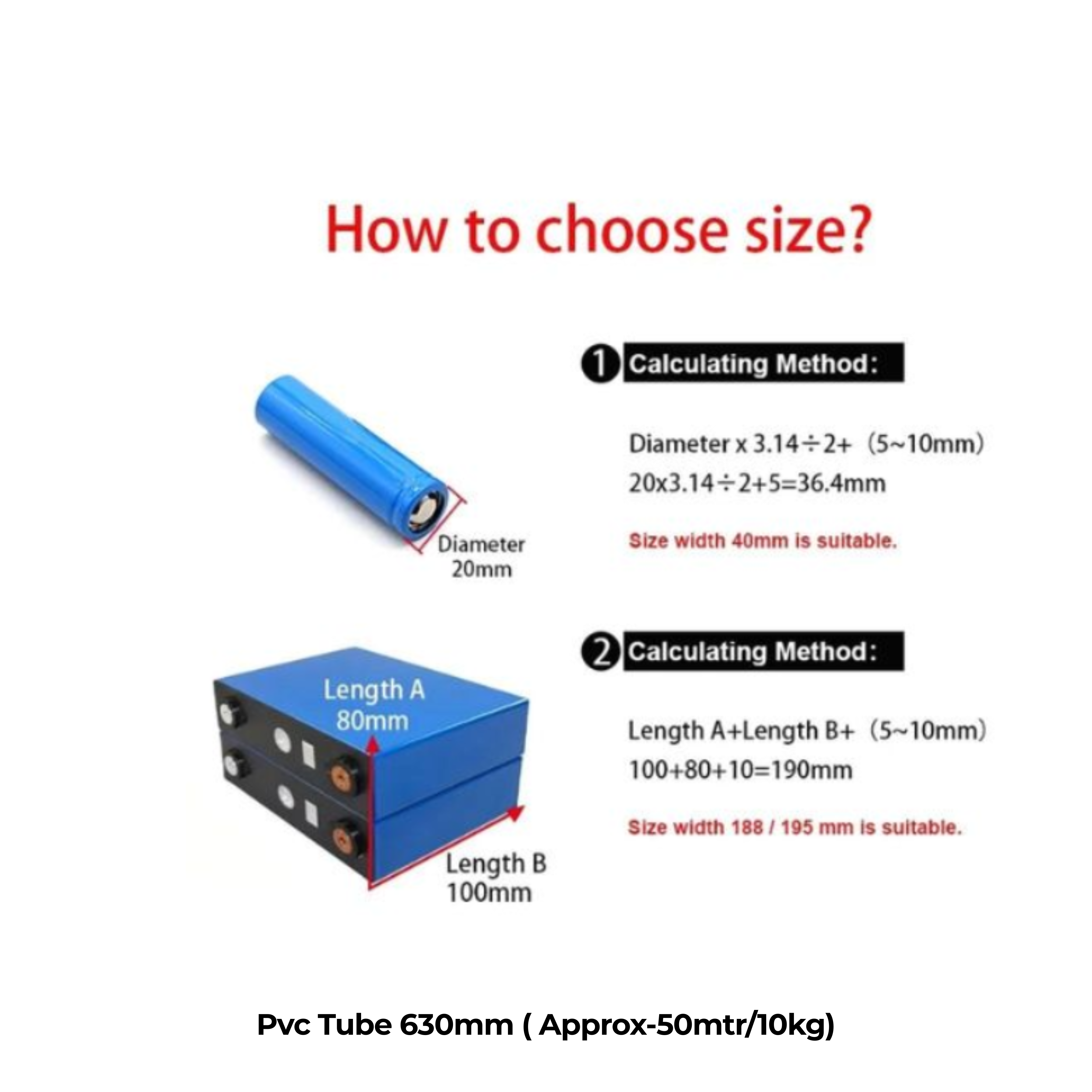 Pvc Tube 630mm ( Approx-50mtr/10kg)