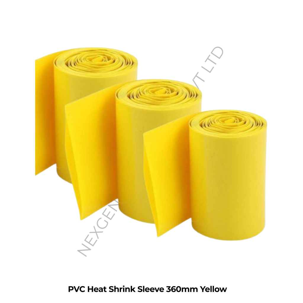 PVC Heat Shrink Sleeve 360mm Yellow