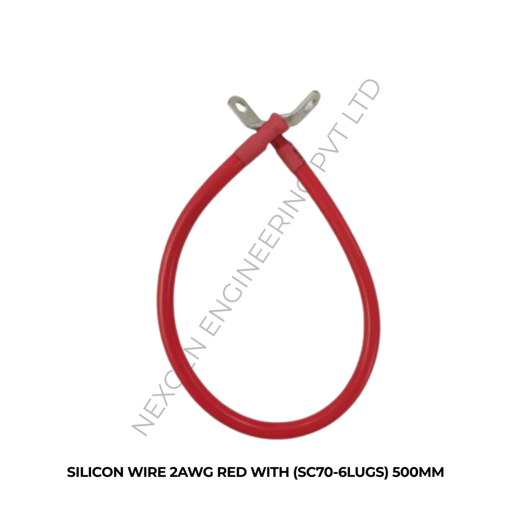 SILICON WIRE 2AWG RED WITH (SC70-6LUGS) 500MM
