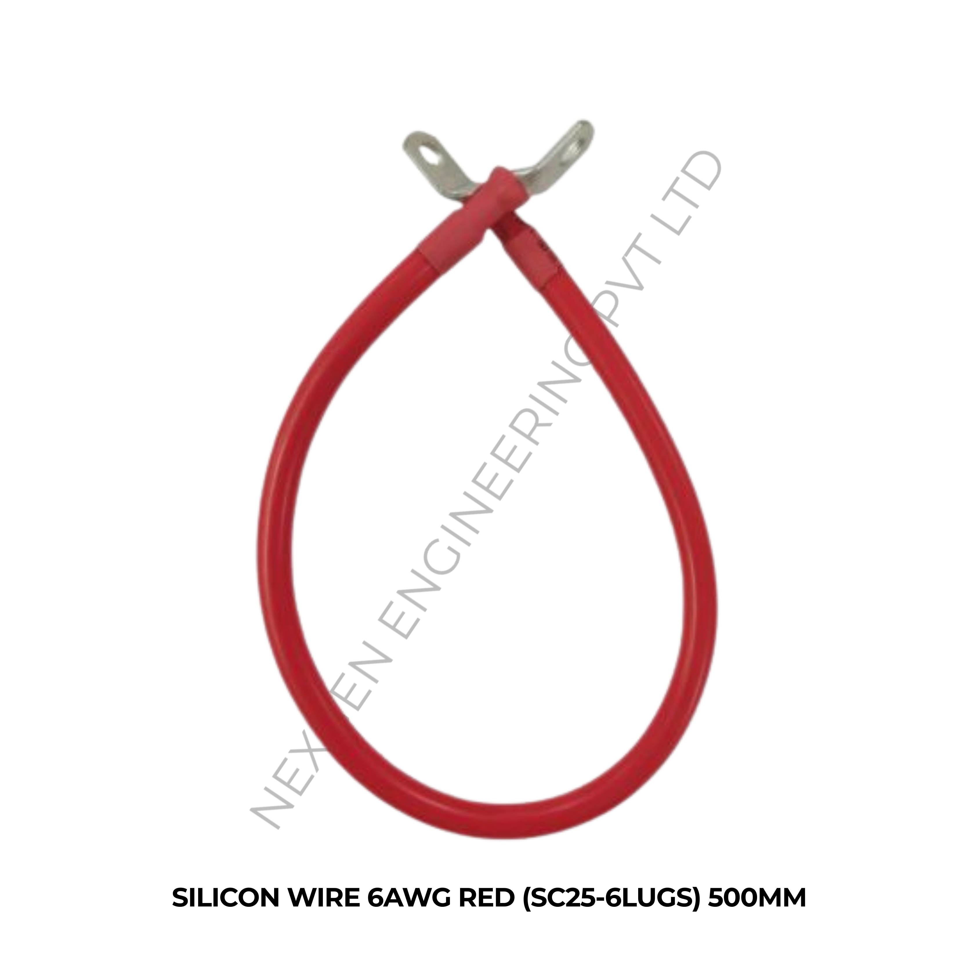 SILICON WIRE 6AWG RED (SC25-6LUGS) 500MM