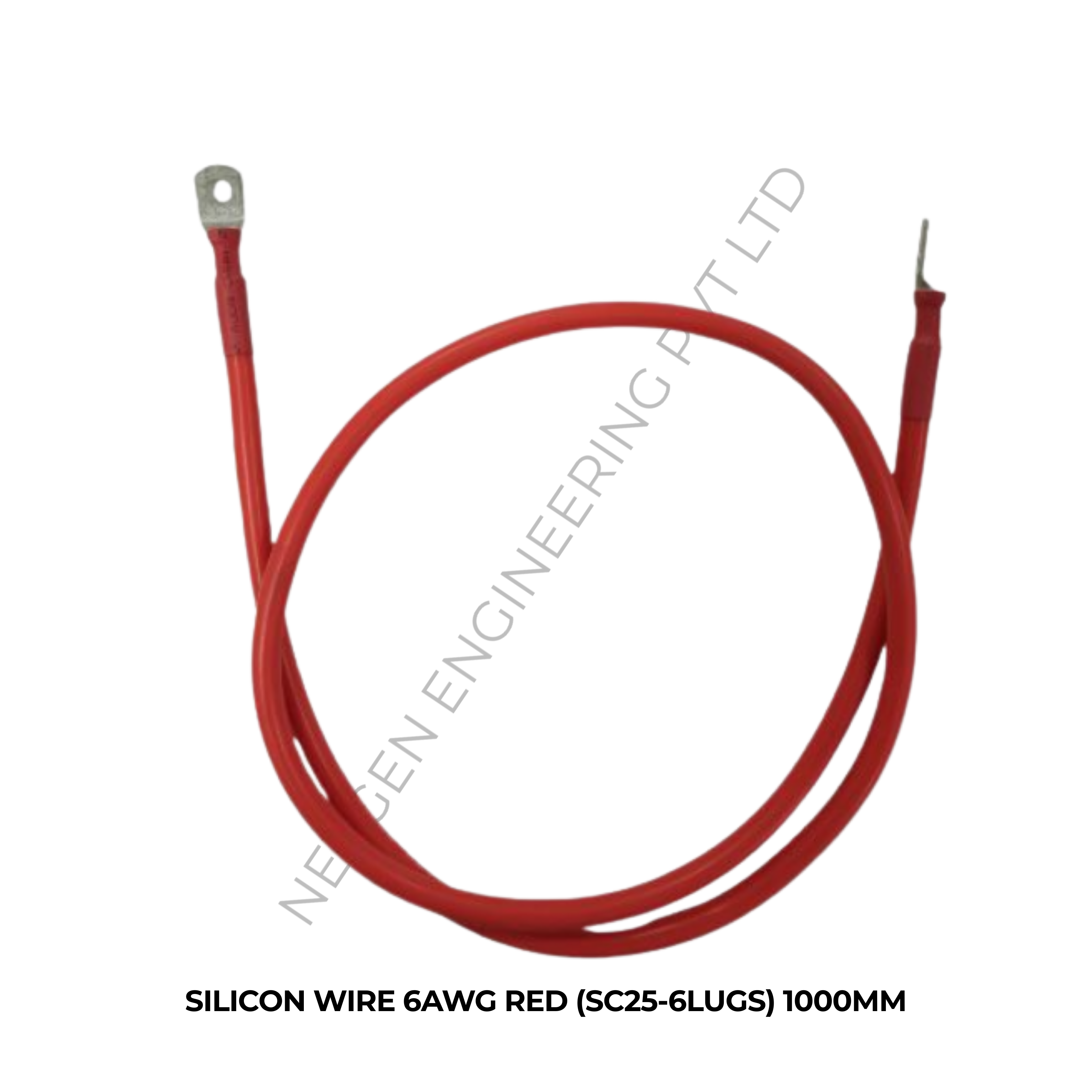 SILICON WIRE 6AWG RED (SC25-6LUGS) 1000MM