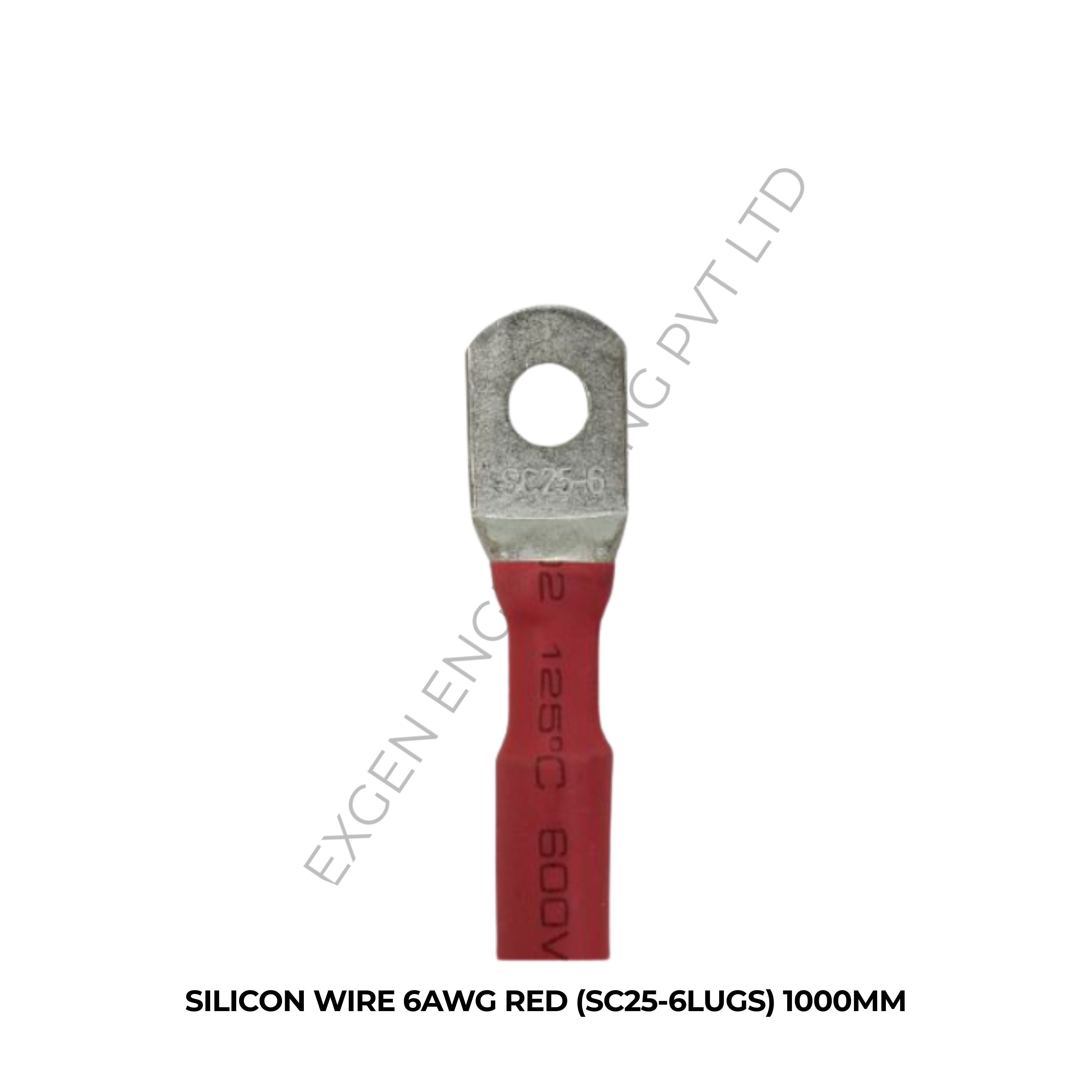 SILICON WIRE 6AWG RED (SC25-6LUGS) 1000MM