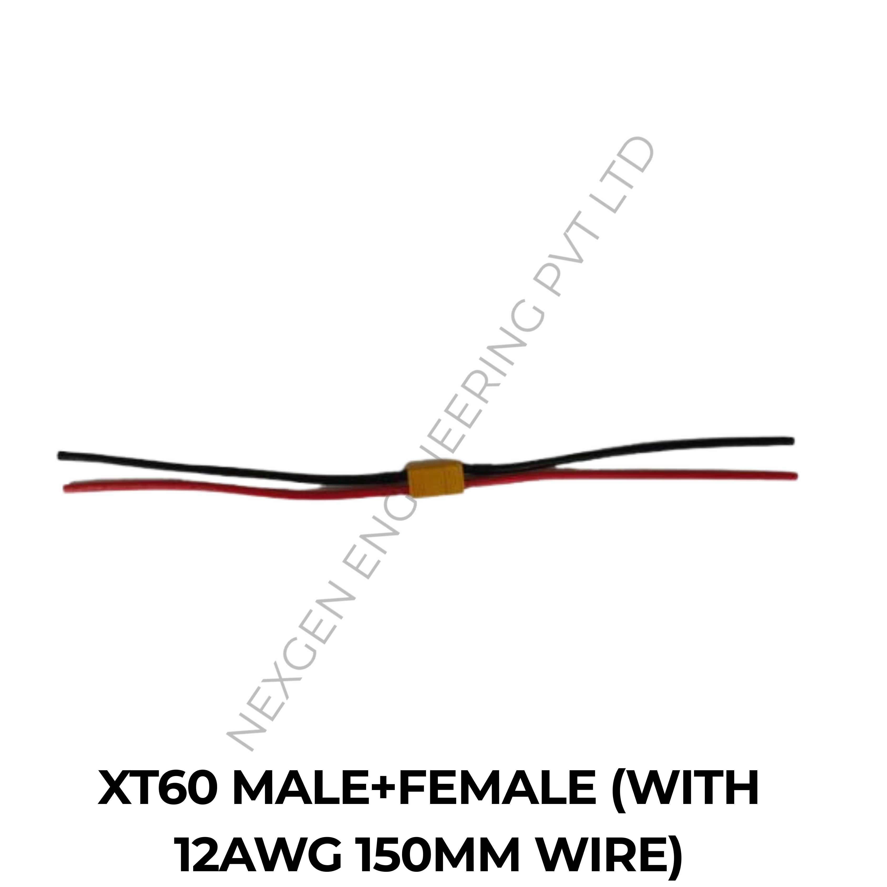 XT60 MALE+FEMALE (WITH 12AWG 150MM WIRE)