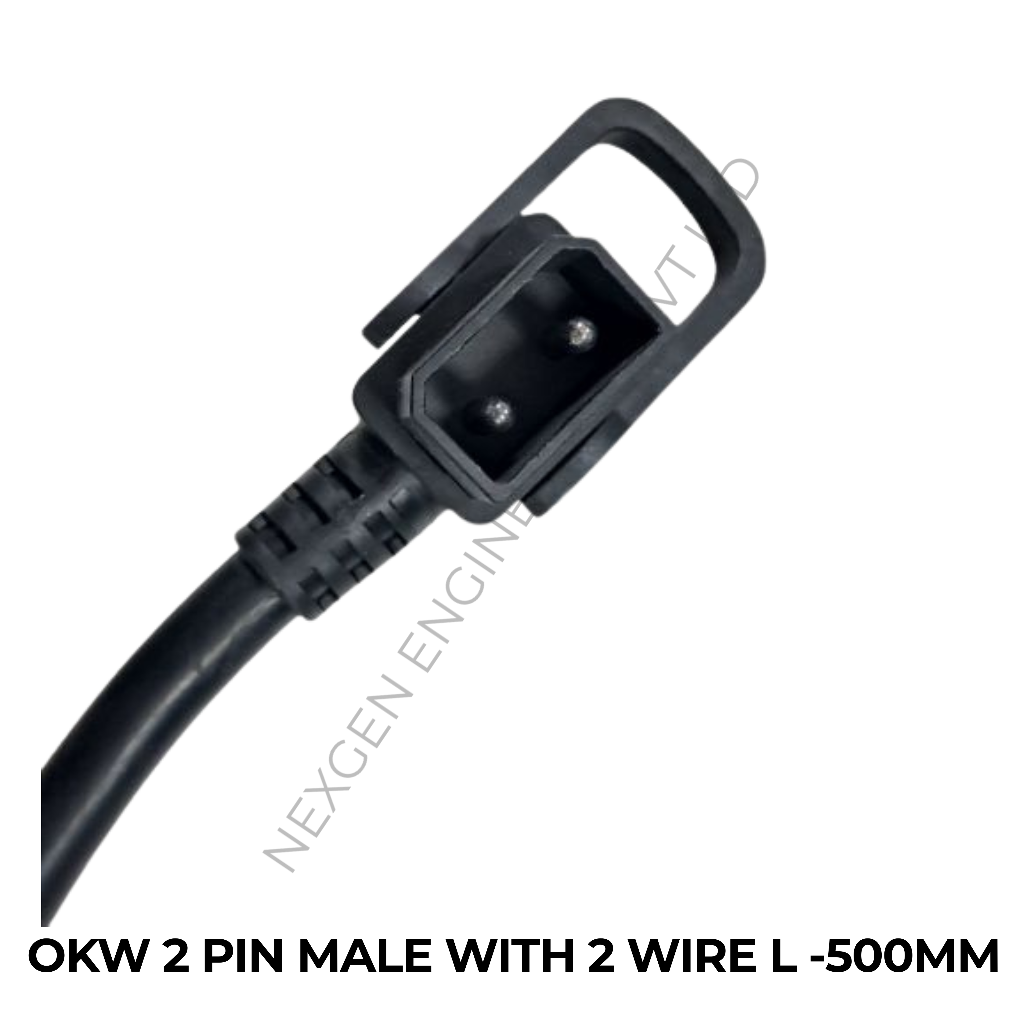 OKW 2 PIN MALE WITH 2 WIRE L -500MM