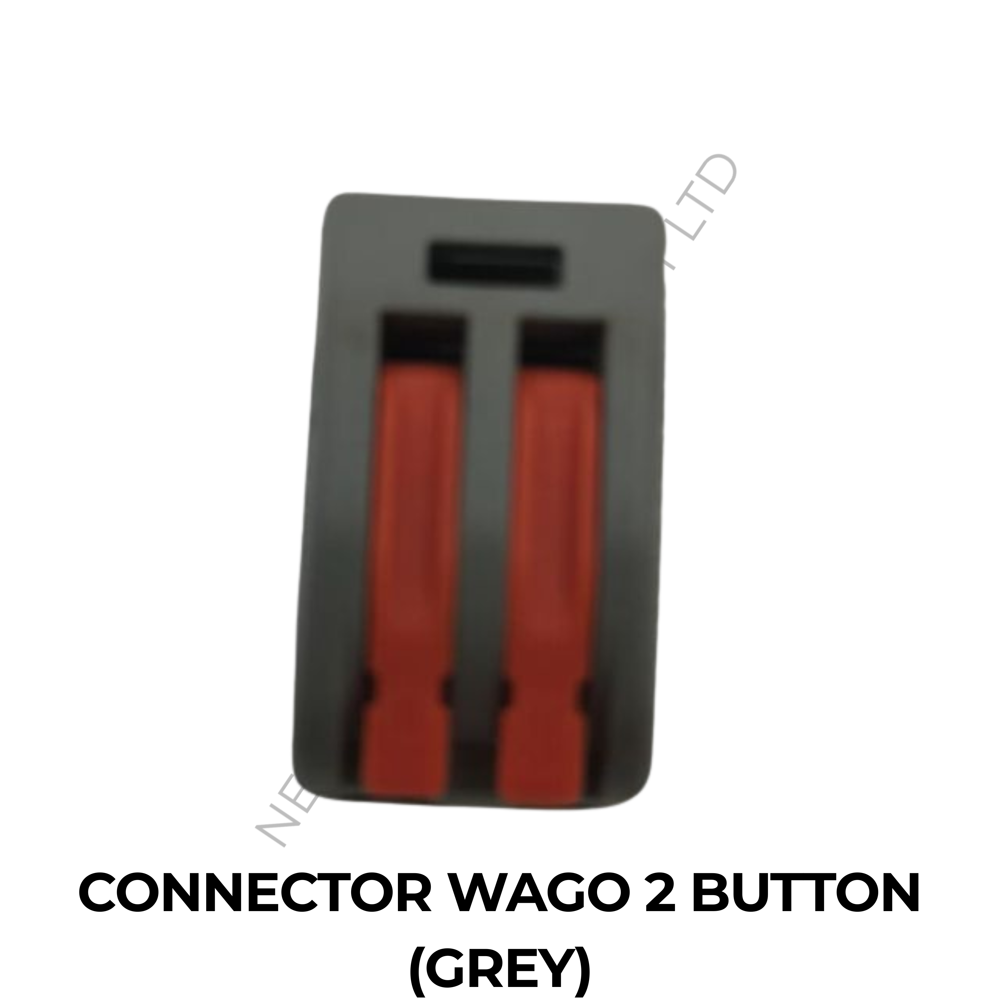CONNECTOR WAGO 2 BUTTON (GREY)