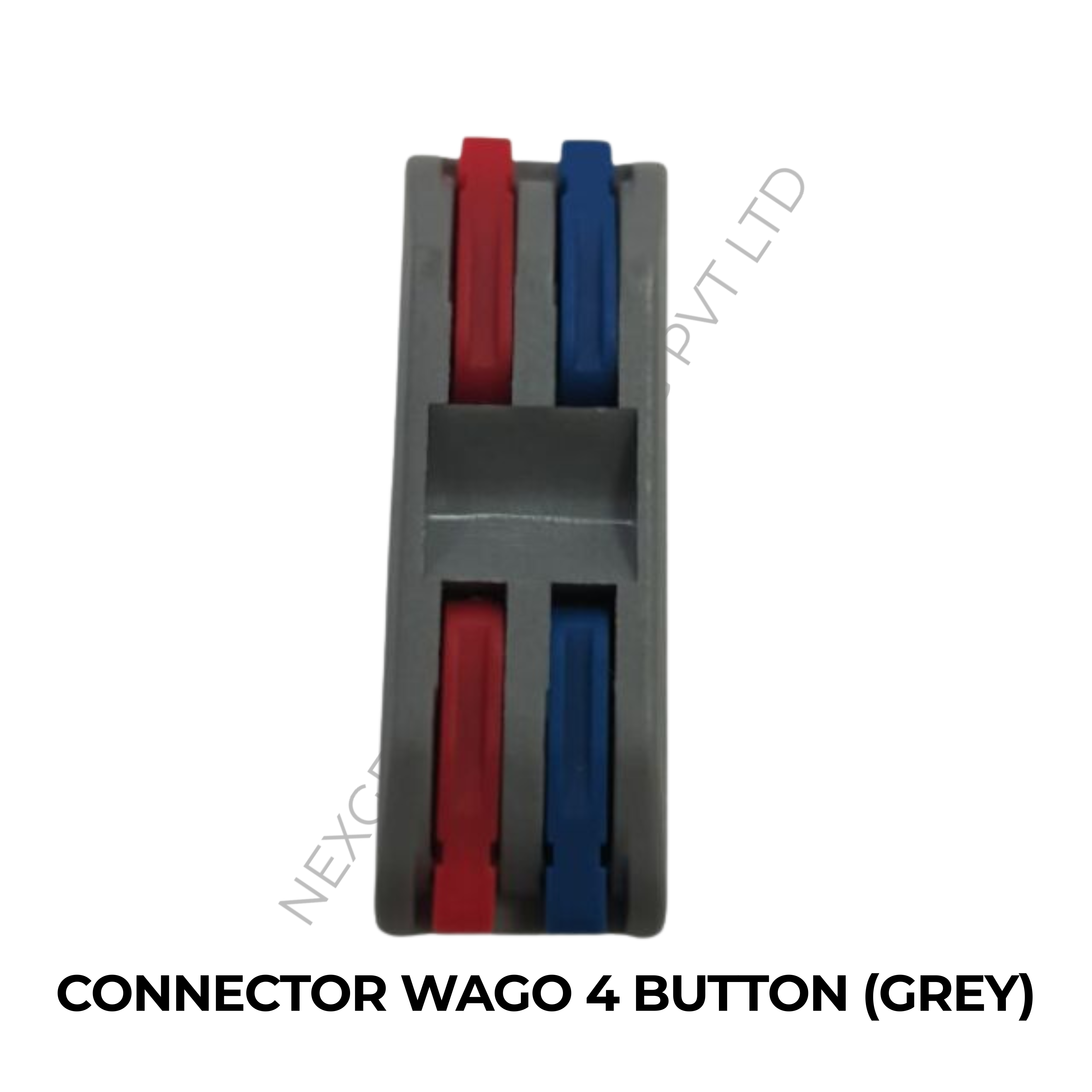 CONNECTOR WAGO 4 BUTTON (GREY)