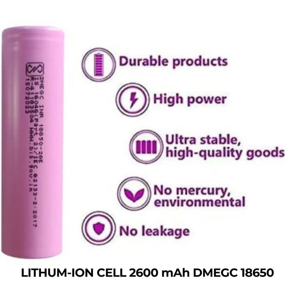 LITHUM-ION CELL 2600 mAh DMEGC 18650