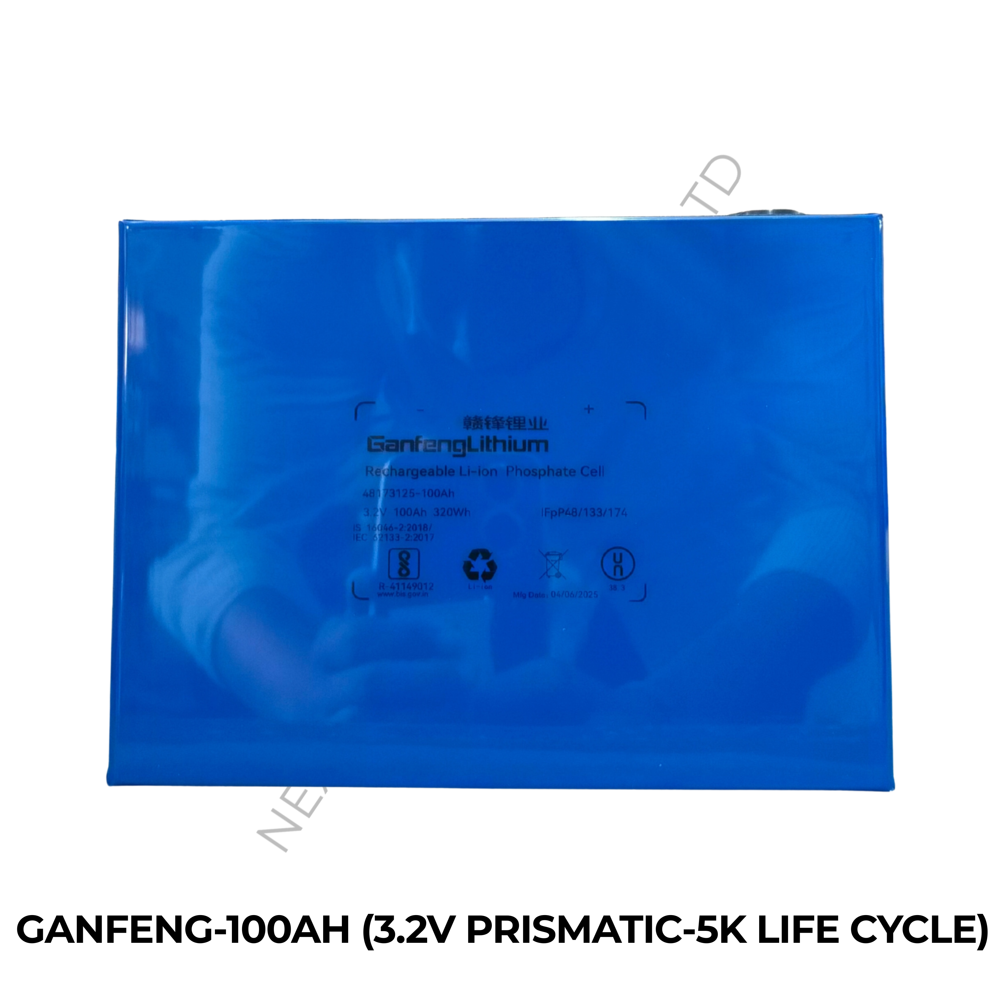 GANFENG-100AH (3.2V PRISMATIC-5K LIFE CYCLE)