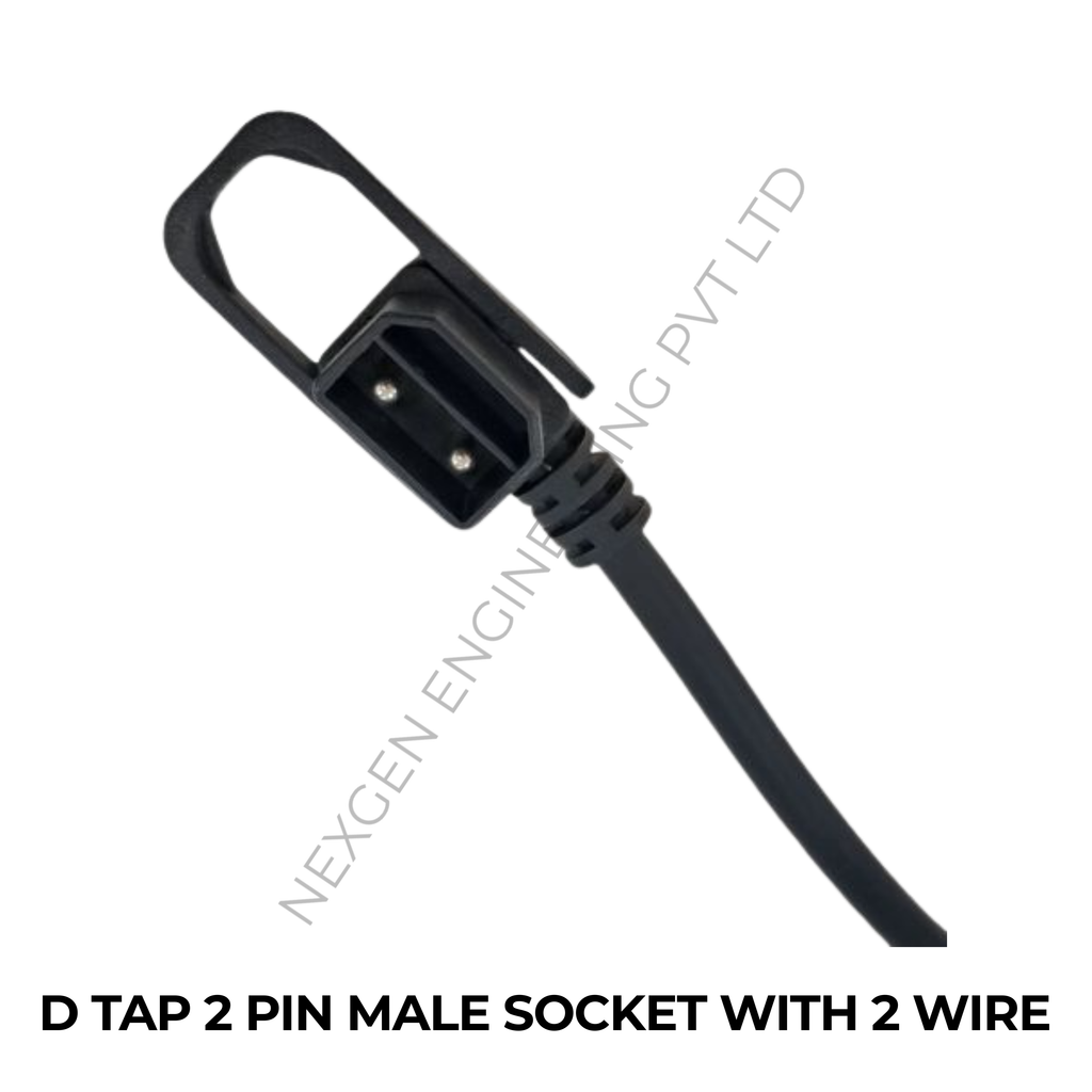 D TAP 2 PIN MALE SOCKET WITH 2 WIRE