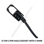 D TAP 2 PIN MALE SOCKET WITH 2 WIRE