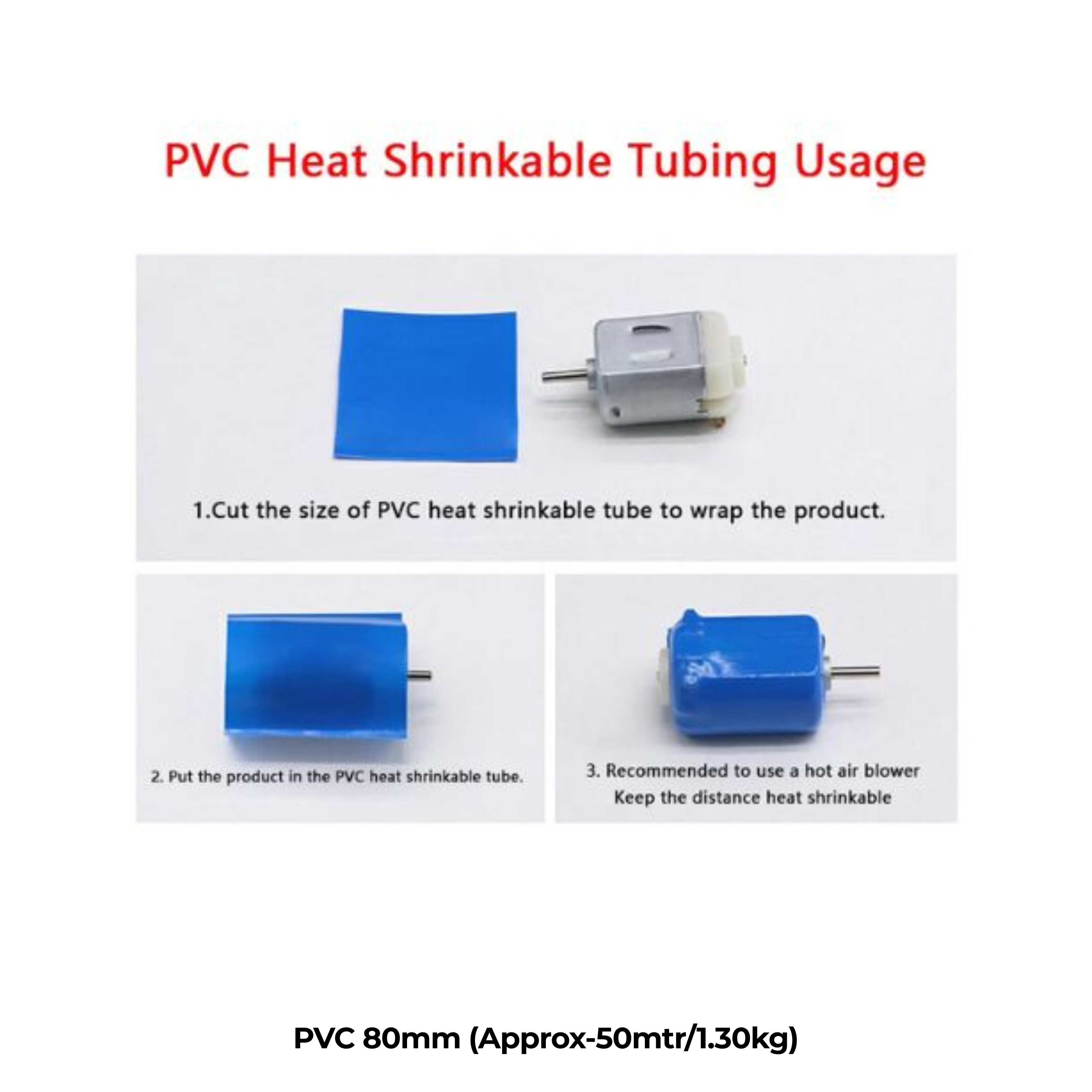 PVC 80mm (Approx-50mtr/1.30kg)