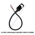 D TAP 2 PIN MALE SOCKET WITH 2 WIRE