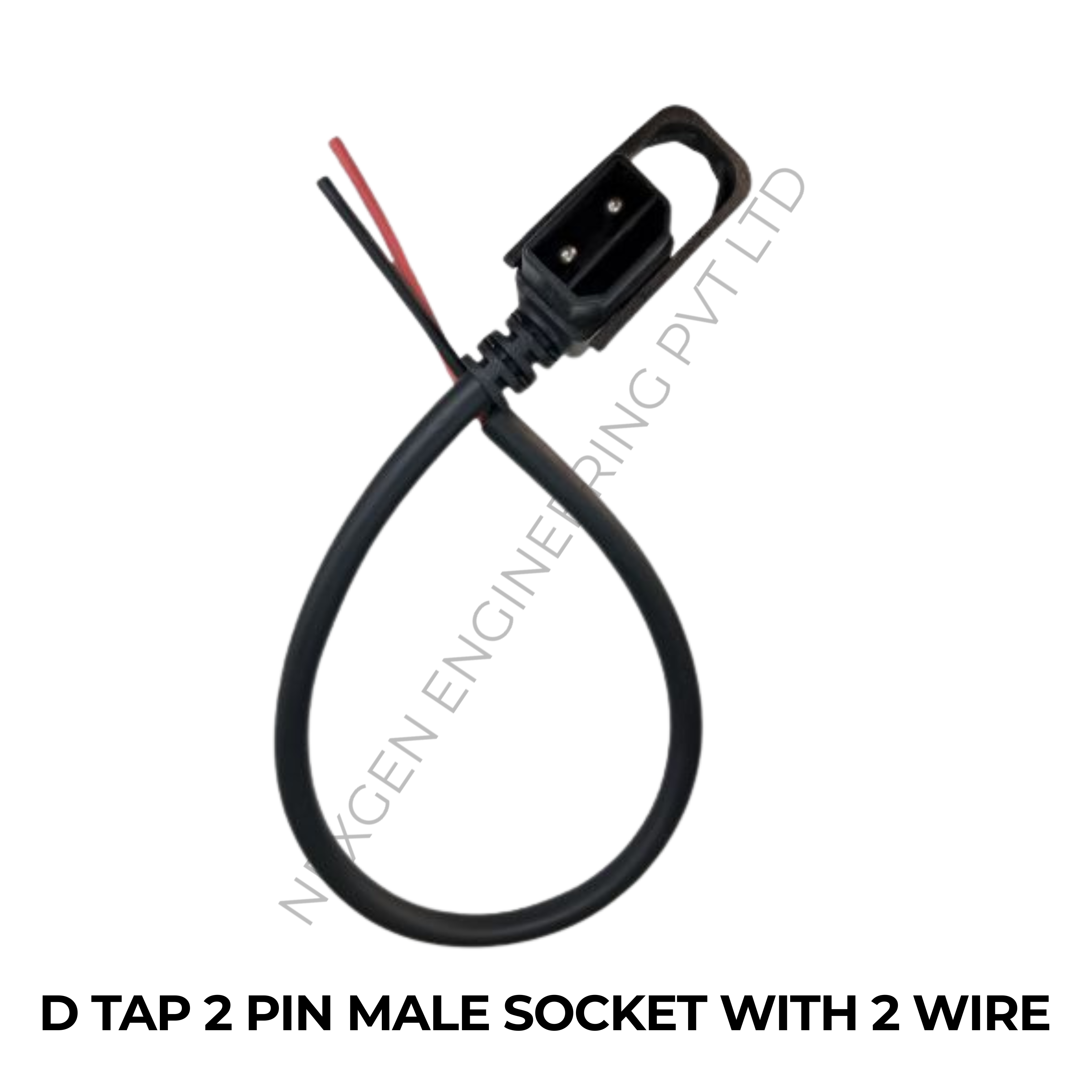 D TAP 2 PIN MALE SOCKET WITH 2 WIRE