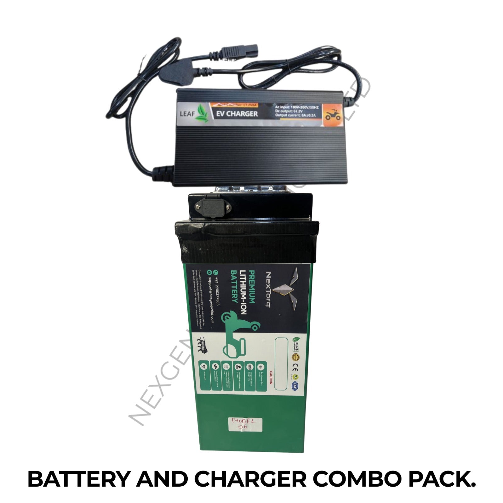 NMC BATTERY (62.9V 100AH) + CHARGER (67.2V+10A)