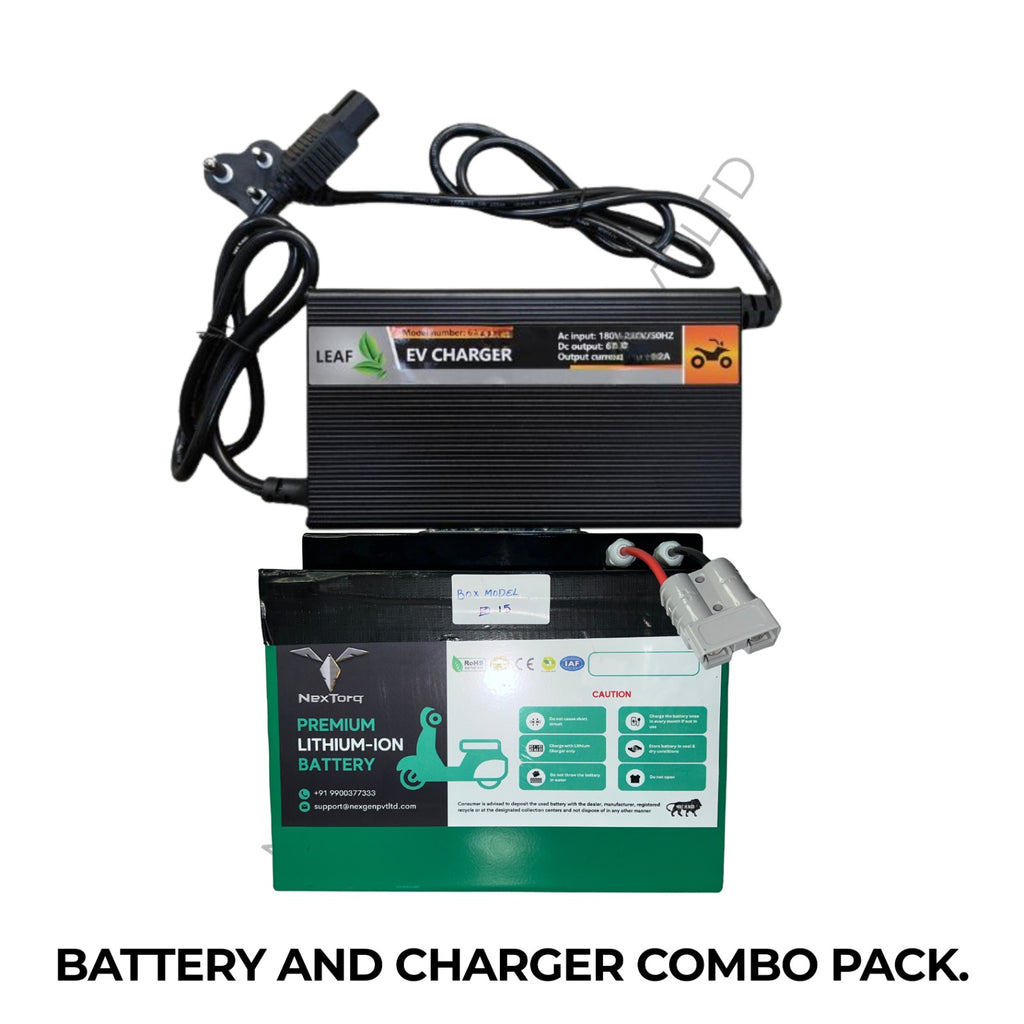 NMC BATTERY (62.9V 74AH) + CHARGER (67.2V+10A)
