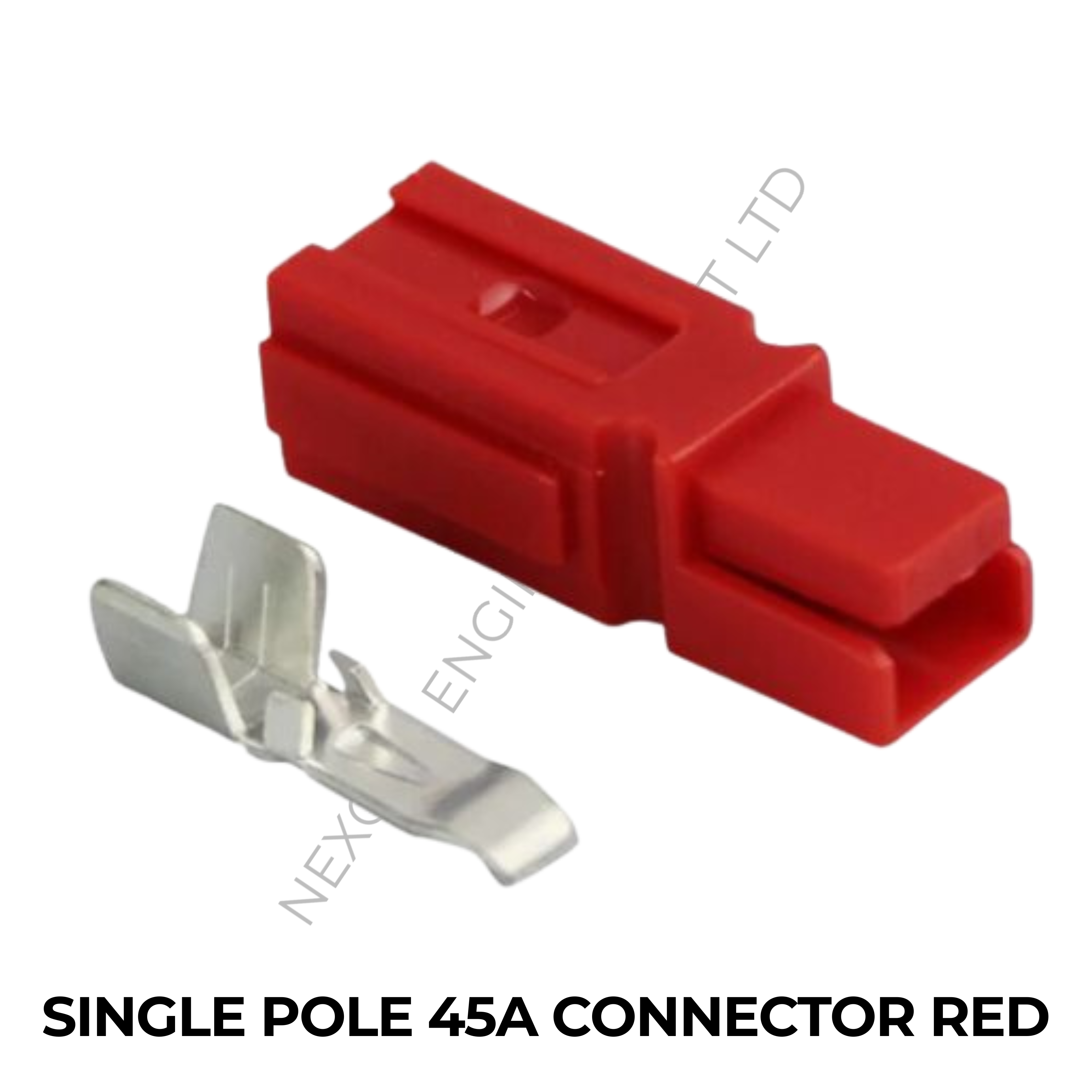 SINGLE POLE 45A CONNECTOR RED