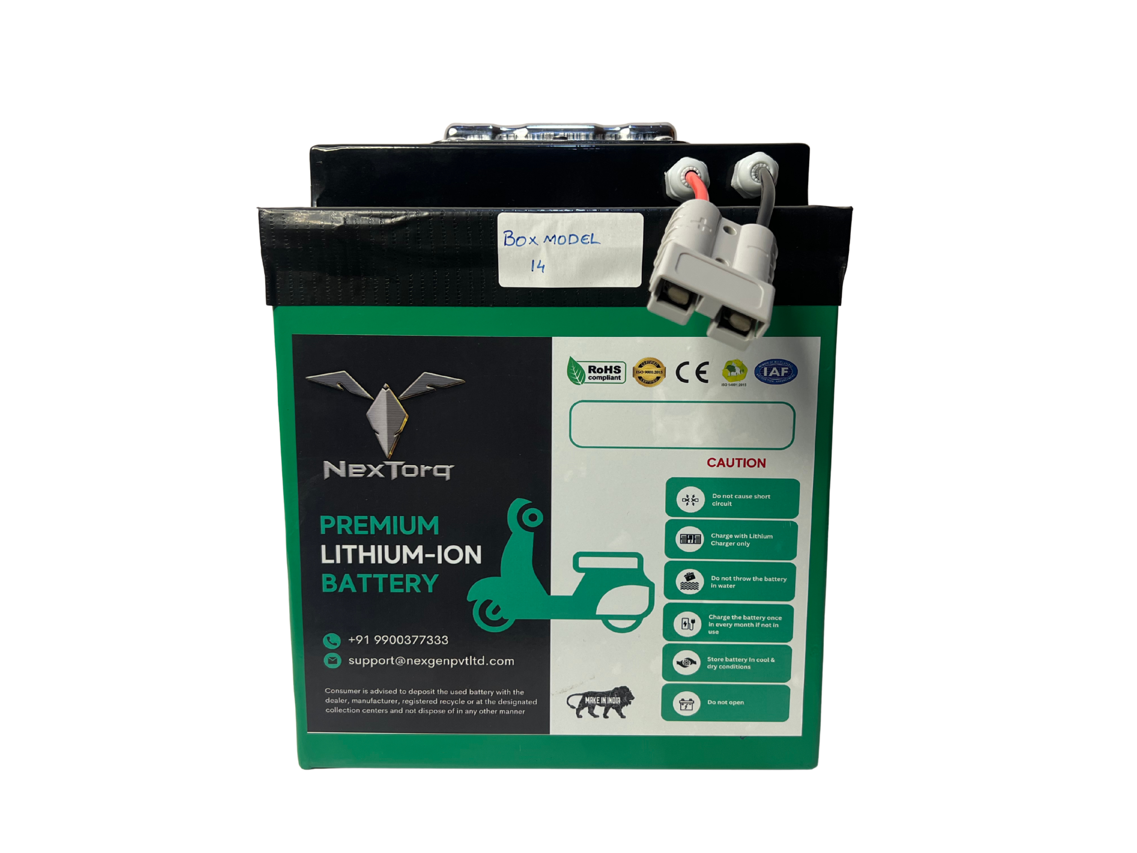 NexTorq NMC (17S) 62.9V 34AH EV Battery Pack (200x170x240 mm)